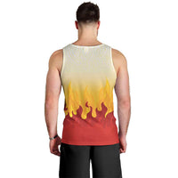 Japanese Kaen Pattern Men Tank Top Flame Pillar Blazing Lion Heart LT9 - Polynesian Pride