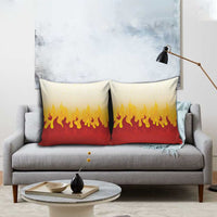 Japanese Kaen Pattern Pillow Cover Flame Pillar Blazing Lion Heart - Polynesian Pride