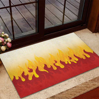 Japanese Kaen Pattern Rubber Doormat Flame Pillar Blazing Lion Heart LT9 - Polynesian Pride