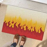 Japanese Kaen Pattern Rubber Doormat Flame Pillar Blazing Lion Heart LT9 - Polynesian Pride