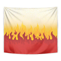 Japanese Kaen Pattern Tapestry Flame Pillar Blazing Lion Heart - Polynesian Pride