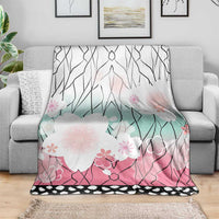 Japanese Kocho Pattern Blanket Insect Pillar Butterfly Flower Fairy - Polynesian Pride