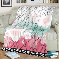 Japanese Kocho Pattern Blanket Insect Pillar Butterfly Flower Fairy - Polynesian Pride