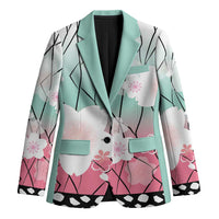 Japanese Kocho Pattern Blazer Insect Pillar Butterfly Flower Fairy LT9 Unisex Pink - Polynesian Pride