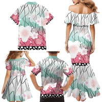 Japanese Kocho Pattern Family Matching Mermaid Dress and Hawaiian Shirt Insect Pillar Butterfly Flower Fairy - Polynesian Pride