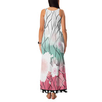 Japanese Kocho Pattern Family Matching Tank Maxi Dress and Hawaiian Shirt Insect Pillar Butterfly Flower Fairy - Polynesian Pride