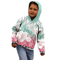 Japanese Kocho Pattern Kid Hoodie Insect Pillar Butterfly Flower Fairy - Polynesian Pride