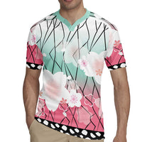 Japanese Kocho Pattern Rugby Jersey Insect Pillar Butterfly Flower Fairy LT9 - Polynesian Pride