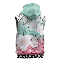 Japanese Kocho Pattern Sleeveless Zip Hoodie Insect Pillar Butterfly Flower Fairy LT9 - Polynesian Pride