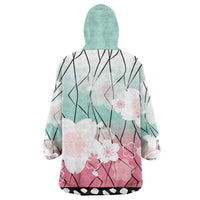 Japanese Kocho Pattern Wearable Blanket Hoodie Insect Pillar Butterfly Flower Fairy LT9 - Polynesian Pride