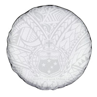Samoa Lotu Tamaiti Spare Tire Cover Polynesian White Sunday Simple LT9 White - Polynesian Pride