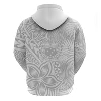 Samoa Lotu Tamait Hoodie Tropical Plant White Sunday With Polynesia Pattern LT9 - Polynesian Pride