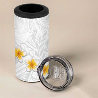 Tonga White Sunday 4 in 1 Can Cooler Tumbler Polynesian Tribal Simple