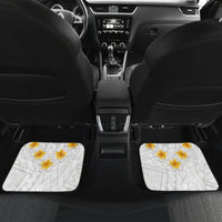 Tonga White Sunday Car Mats Polynesian Plumeria Tribal Simple LT9 - Polynesian Pride