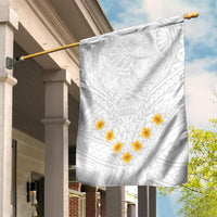 Tonga White Sunday Garden Flag Polynesian Plumeria Tribal Simple LT9 House Flag White - Polynesian Pride
