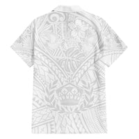 Tonga White Sunday Hawaiian Shirt Polynesian Plumeria Tribal Simple LT9 - Polynesian Pride