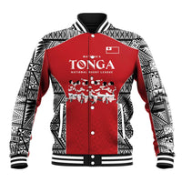 Custom Tonga Rugby Mate Ma'a Baseball Jacket Tonga XIII Make History Pacific Champions LT9 Unisex Red - Polynesian Pride