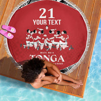 Custom Tonga Rugby Mate Ma'a Beach Blanket Tonga XIII Make History Pacific Champions LT9 - Polynesian Pride