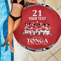 Custom Tonga Rugby Mate Ma'a Beach Blanket Tonga XIII Make History Pacific Champions LT9 - Polynesian Pride