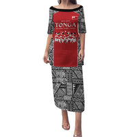 Custom Tonga Rugby Mate Ma'a Puletasi Tonga XIII Make History Pacific Champions LT9 Long Dress Red - Polynesian Pride