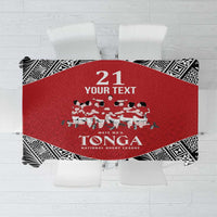 Custom Tonga Rugby Mate Ma'a Tablecloth Tonga XIII Make History Pacific Champions LT9 Red - Polynesian Pride