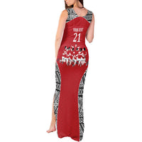 Custom Tonga Rugby Mate Ma'a Tank Maxi Dress Tonga XIII Make History Pacific Champions LT9 - Polynesian Pride