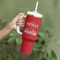 Custom Tonga Rugby Mate Ma'a Tumbler With Handle Tonga XIII Make History Pacific Champions LT9 - Polynesian Pride