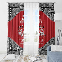 Custom Tonga Rugby Mate Ma'a Window Curtain Tonga XIII Make History Pacific Champions LT9 - Polynesian Pride