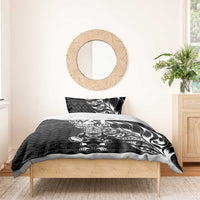 New Zealand Rugby Warrior Custom Bedding Set Black Fern Taniko Motif LT9 - Polynesian Pride
