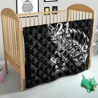 New Zealand Rugby Warrior Custom Quilt Black Fern Taniko Motif LT9 - Polynesian Pride