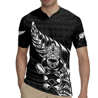 New Zealand Rugby Warrior Custom Rugby Jersey Black Fern Taniko Motif