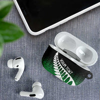 Green Silver Fern Spirit Taniko Tukutuku Personalised AirPods Case LT9 - Polynesian Pride