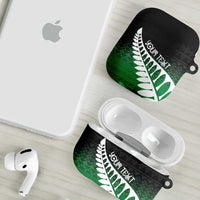 Green Silver Fern Spirit Taniko Tukutuku Personalised AirPods Case LT9 - Polynesian Pride