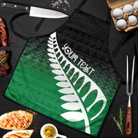 Green Silver Fern Spirit Taniko Tukutuku Personalised Apron - Polynesian Pride