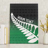 Green Silver Fern Spirit Taniko Tukutuku Personalised Canvas Wall Art LT9 Without Frame Green - Polynesian Pride
