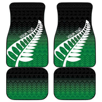 Green Silver Fern Spirit Taniko Tukutuku Personalised Car Mats LT9 - Polynesian Pride