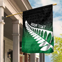 Green Silver Fern Spirit Taniko Tukutuku Personalised Garden Flag LT9 House Flag Green - Polynesian Pride