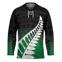 Green Silver Fern Spirit Taniko Tukutuku Personalised Hockey Jersey LT9 Unisex Green - Polynesian Pride