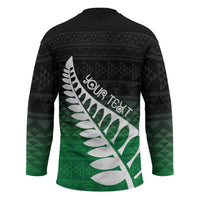 Green Silver Fern Spirit Taniko Tukutuku Personalised Hockey Jersey LT9 - Polynesian Pride