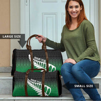 Green Silver Fern Spirit Taniko Tukutuku Personalised Travel Bag - Polynesian Pride