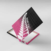 Pink Silver Fern Spirit Taniko Tukutuku Personalised Canvas Wall Art LT9 With Frame Pink - Polynesian Pride