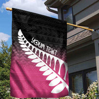 Pink Silver Fern Spirit Taniko Tukutuku Personalised Garden Flag LT9 - Polynesian Pride