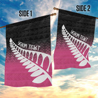 Pink Silver Fern Spirit Taniko Tukutuku Personalised Garden Flag LT9 - Polynesian Pride