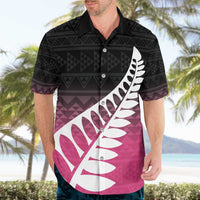 Pink Silver Fern Spirit Taniko Tukutuku Personalised Hawaiian Shirt LT9 - Polynesian Pride
