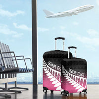 Pink Silver Fern Spirit Taniko Tukutuku Personalised Luggage Cover
