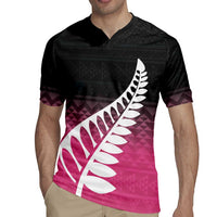 Pink Silver Fern Spirit Taniko Tukutuku Personalised Rugby Jersey LT9 - Polynesian Pride