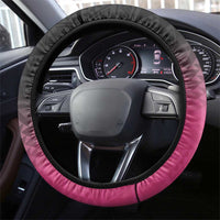Pink Silver Fern Spirit Taniko Tukutuku Steering Wheel Cover LT9 - Polynesian Pride
