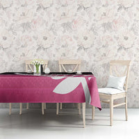 Pink Silver Fern Spirit Taniko Tukutuku Personalised Tablecloth LT9 - Polynesian Pride
