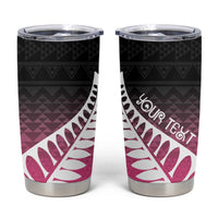 Pink Silver Fern Spirit Taniko Tukutuku Personalised Tumbler Cup LT9 Pink - Polynesian Pride