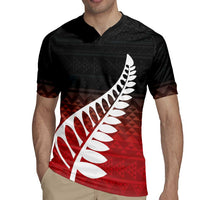 Red Silver Fern Spirit Taniko Tukutuku Personalised Rugby Jersey LT9 - Polynesian Pride
